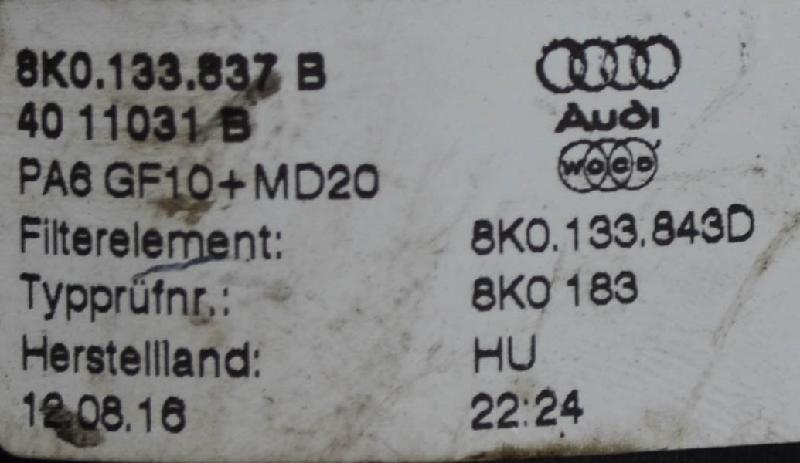 Audi Q5 8r Oro Filtro Dėžė 8k0133837b 3843397